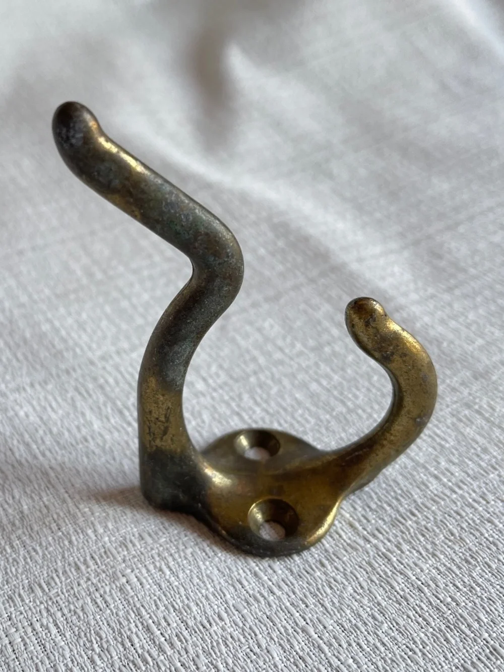 Antique Brass Double Wall Hook - Picture 5 of 7